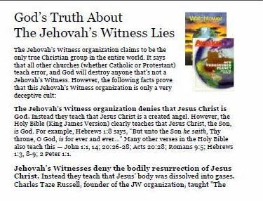 Jehovah's Witness Lies Tract